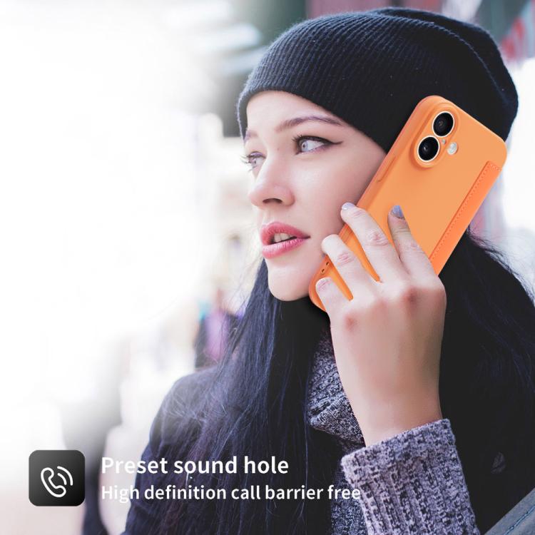 Imitate Liquid Skin Feel Leather Phone Case with Card Slots, For iPhone 17, For iPhone Air