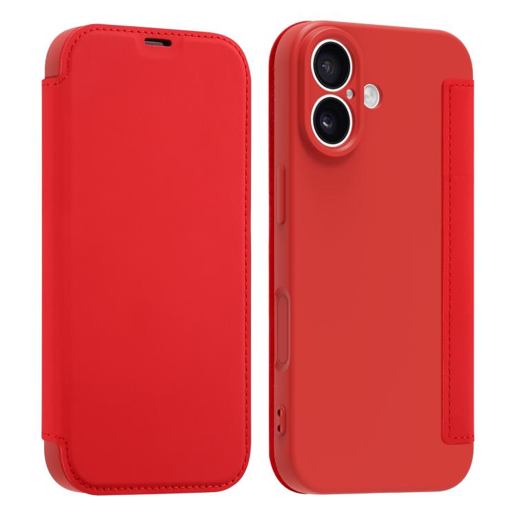 Imitate Liquid Skin Feel Leather Phone Case with Card Slots, For iPhone 17, For iPhone Air