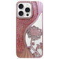 Electroplated TPU Lotus Hollow-carved  Rhinestone Glitter Phone Case, For iPhone 16 Pro, For iPhone 16, For iPhone 15 Pro Max, For iPhone 15 Pro