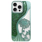 Electroplated TPU Lotus Hollow-carved  Rhinestone Glitter Phone Case, For iPhone 16 Pro, For iPhone 16, For iPhone 15 Pro Max, For iPhone 15 Pro