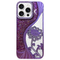 Electroplated TPU Lotus Hollow-carved  Rhinestone Glitter Phone Case, For iPhone 16 Pro, For iPhone 16, For iPhone 15 Pro Max, For iPhone 15 Pro