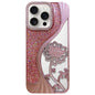 Electroplated TPU Lotus Hollow-carved  Rhinestone Glitter Phone Case, For iPhone 16 Pro, For iPhone 16, For iPhone 15 Pro Max, For iPhone 15 Pro