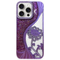 Electroplated TPU Lotus Hollow-carved  Rhinestone Glitter Phone Case, For iPhone 16 Pro, For iPhone 16, For iPhone 15 Pro Max, For iPhone 15 Pro