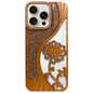 Electroplated TPU Lotus Hollow-carved  Rhinestone Glitter Phone Case, For iPhone 16 Pro, For iPhone 16, For iPhone 15 Pro Max, For iPhone 15 Pro