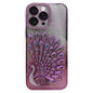 Electroplated TPU Peacock Relief Rhinestone Glitter Phone Case with Lens Film, For iPhone 16 Pro, For iPhone 16 Plus, For iPhone 16, For iPhone 15 Pro Max