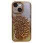 Electroplated TPU Peacock Relief Rhinestone Glitter Phone Case with Lens Film, For iPhone 15 Pro, For iPhone 15, For iPhone 14, For iPhone 14 Pro