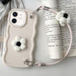 Plush Flower Wavy TPU Phone Case with Lanyard, For iPhone 11, For iPhone 11 Pro, For iPhone X / XS, For iPhone XR