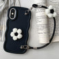Plush Flower Wavy TPU Phone Case with Lanyard, For iPhone 11, For iPhone 11 Pro, For iPhone X / XS, For iPhone XR