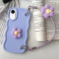 Plush Flower Wavy TPU Phone Case with Lanyard, For iPhone 11, For iPhone 11 Pro, For iPhone X / XS, For iPhone XR