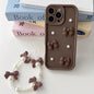 Soft Silicone 3D Bowknot Pearl Phone Case with Beaded Wrist Strap, For iPhone 17 Pro Max, For iPhone 17 Pro, For iPhone 17, For iPhone Air, For iPhone 16 Pro Max, For iPhone 16 Pro, For iPhone 16, For iPhone 15 Pro Max