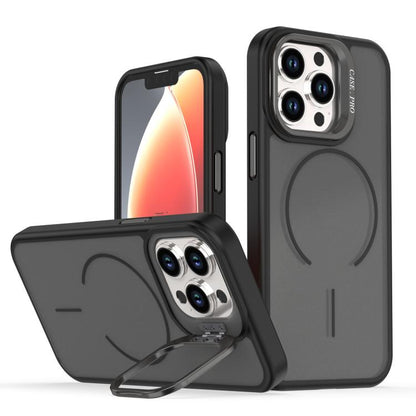 Bright Color Frosted Skin-feel Camera Bracket Magsafe Phone Case, For iPhone 13 Pro, For iPhone 13