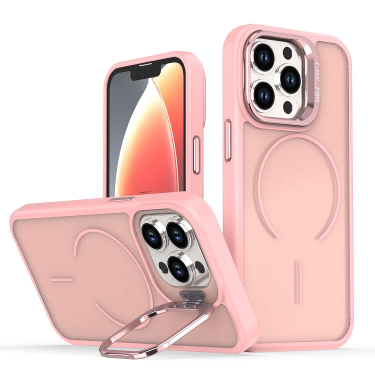 Bright Color Frosted Skin-feel Camera Bracket Magsafe Phone Case, For iPhone 13 Pro, For iPhone 13
