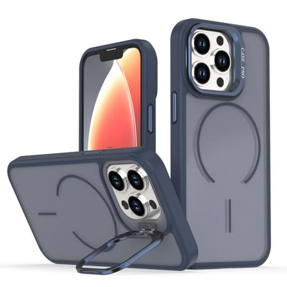 Bright Color Frosted Skin-feel Camera Bracket Magsafe Phone Case, For iPhone 13 Pro, For iPhone 13