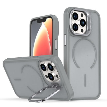 Bright Color Frosted Skin-feel Camera Bracket Magsafe Phone Case, For iPhone 13 Pro, For iPhone 13