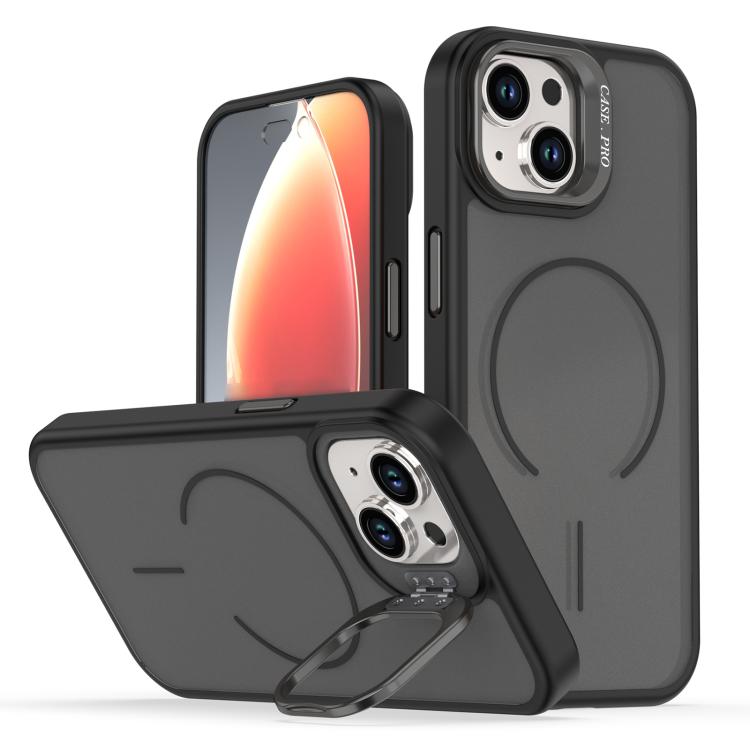 Bright Color Frosted Skin-feel Camera Bracket Magsafe Phone Case, For iPhone 13 Pro, For iPhone 13