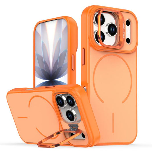 Bright Color Contrast Skin-feel Camera Bracket Magsafe Phone Case, For iPhone 17 Pro, For iPhone 17, For iPhone Air, For iPhone 16 Pro Max