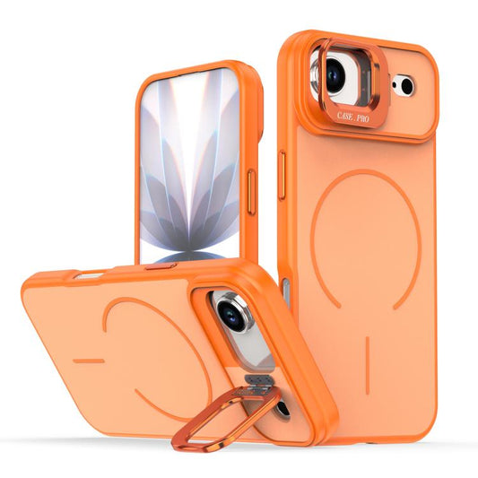 Bright Color Contrast Skin-feel Camera Bracket Magsafe Phone Case, For iPhone Air, For iPhone 16 Pro Max, For iPhone 16 Pro, For iPhone 16 Plus