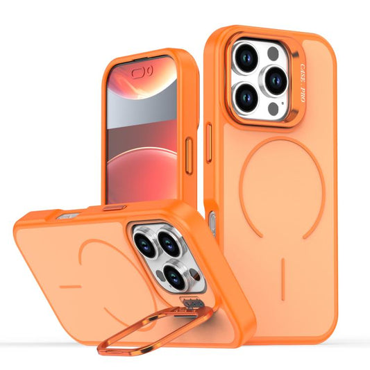 Bright Color Contrast Skin-feel Camera Bracket Magsafe Phone Case, For iPhone 16 Pro, For iPhone 16 Plus, For iPhone 16, For iPhone 15 Pro Max