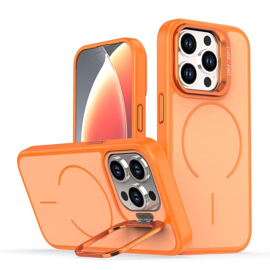 Bright Color Contrast Skin-feel Camera Bracket Magsafe Phone Case, For iPhone 15 Pro, For iPhone 15 Plus, For iPhone 15, For iPhone 14 Plus