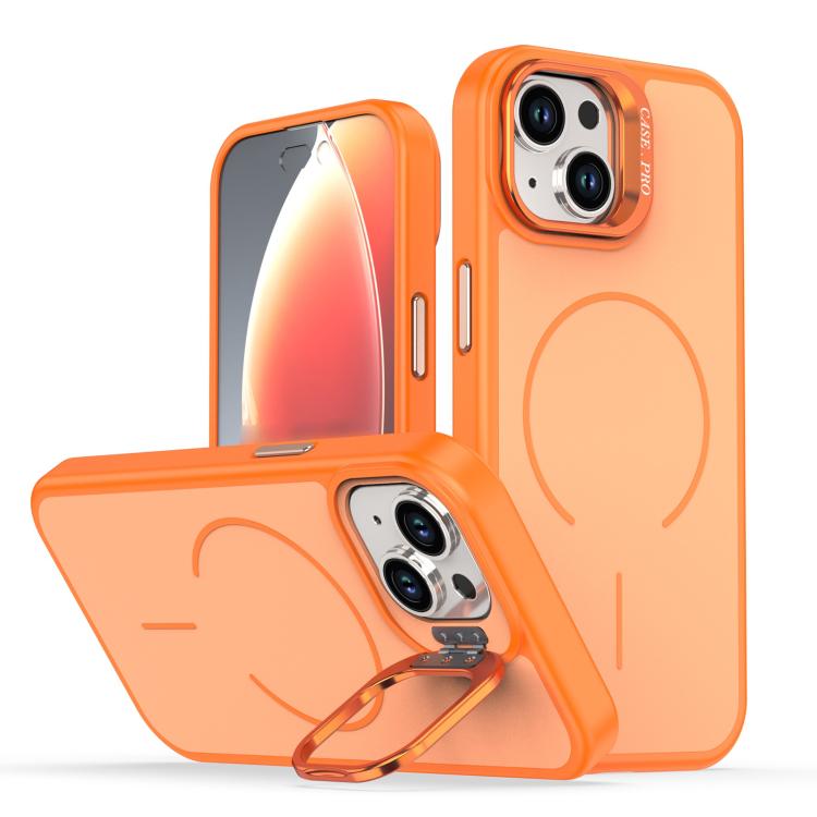 Bright Color Contrast Skin-feel Camera Bracket Magsafe Phone Case, For iPhone 13 Pro, For iPhone 13