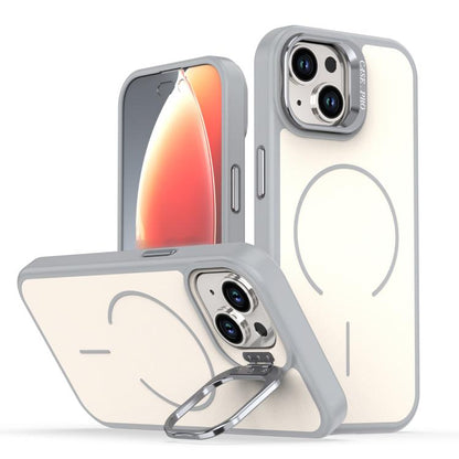 Bright Color Contrast Skin-feel Camera Bracket Magsafe Phone Case, For iPhone 13 Pro, For iPhone 13