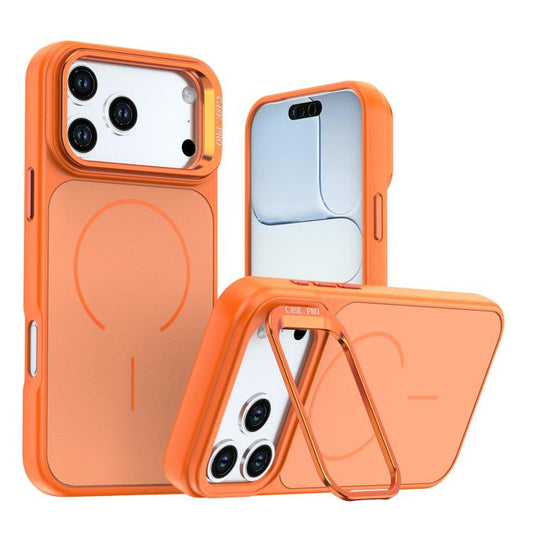 Bright Color Contrast Skin-feel Camera Bracket Magsafe Phone Case, For iPhone 18 Pro, For iPhone 18 Pro Max, For iPhone 17e / 16e, For iPhone 17 Pro Max