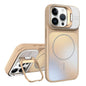 AG Frosted Lens Holder MagSafe Phone Case, For iPhone 13 Pro, For iPhone 13, For iPhone 12, For iPhone 12 Pro Max