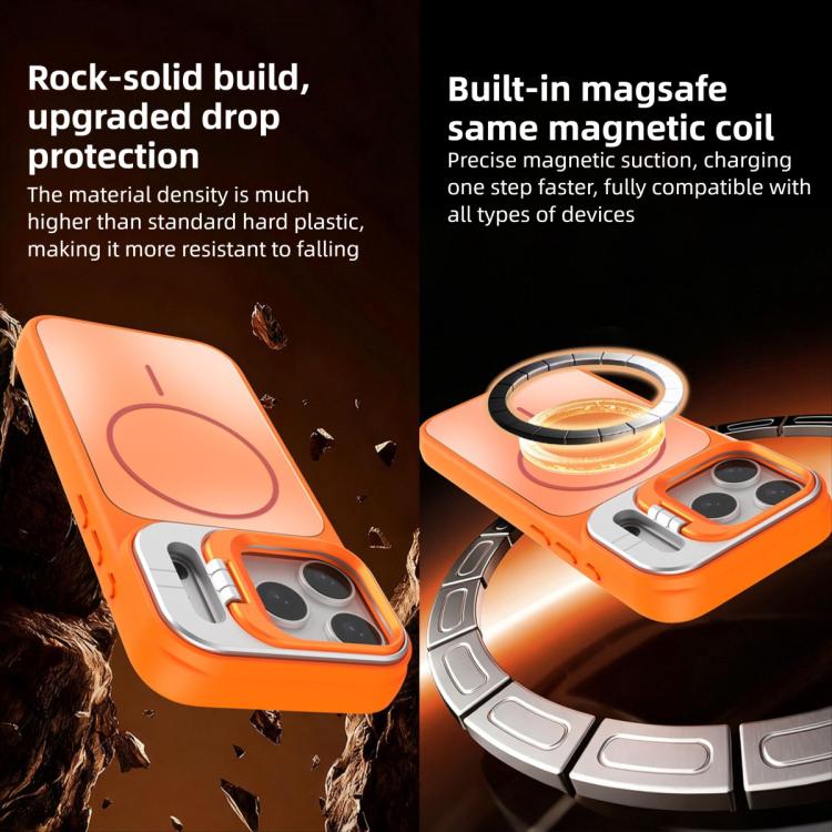 AG Frosted Lens Holder MagSafe Phone Case, For iPhone 16 Pro, For iPhone 16 Plus, For iPhone 16, For iPhone 15 Pro Max