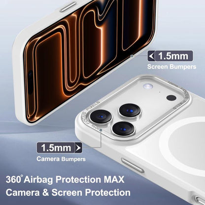 XDcase Metal Lens Frame Skin Feel Magnetic Phone Case, For iPhone 17 Pro, For iPhone 17