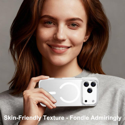 XDcase Metal Lens Frame Skin Feel Magnetic Phone Case, For iPhone 17 Pro, For iPhone 17