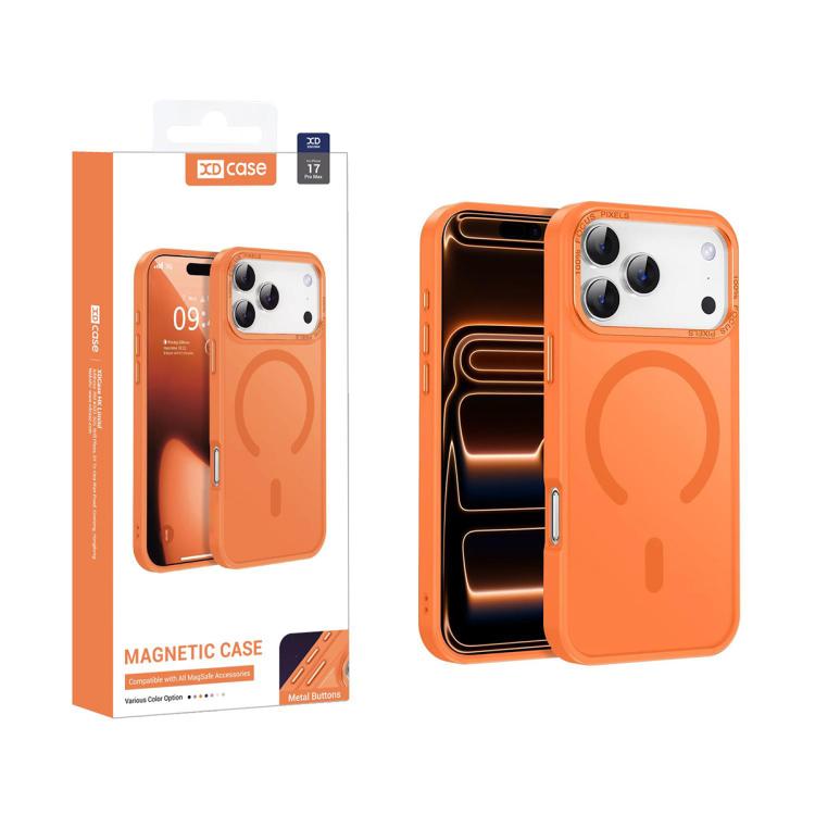 XDcase Metal Lens Frame Skin Feel Magnetic Phone Case, For iPhone 17 Pro, For iPhone 17