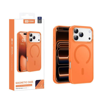 XDcase Metal Lens Frame Skin Feel Magnetic Phone Case, For iPhone 17 Pro, For iPhone 17