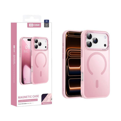 XDcase Metal Lens Frame Skin Feel Magnetic Phone Case, For iPhone 17 Pro, For iPhone 17