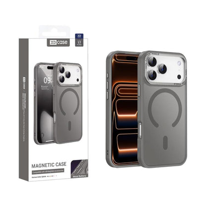 XDcase Metal Lens Frame Skin Feel Magnetic Phone Case, For iPhone 17 Pro, For iPhone 17