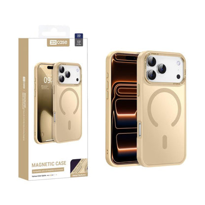 XDcase Metal Lens Frame Skin Feel Magnetic Phone Case, For iPhone 17 Pro, For iPhone 17