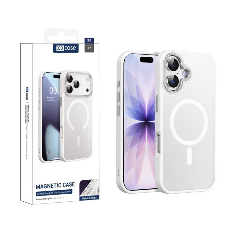 XDcase Metal Lens Frame Skin Feel Magnetic Phone Case, For iPhone 17 Pro, For iPhone 17