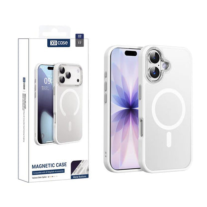 XDcase Metal Lens Frame Skin Feel Magnetic Phone Case, For iPhone 17 Pro, For iPhone 17