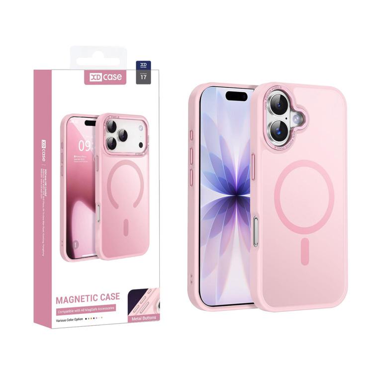 XDcase Metal Lens Frame Skin Feel Magnetic Phone Case, For iPhone 17 Pro, For iPhone 17