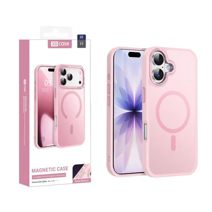 XDcase Metal Lens Frame Skin Feel Magnetic Phone Case, For iPhone 17 Pro, For iPhone 17