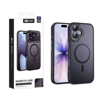 XDcase Metal Lens Frame Skin Feel Magnetic Phone Case, For iPhone 17 Pro, For iPhone 17