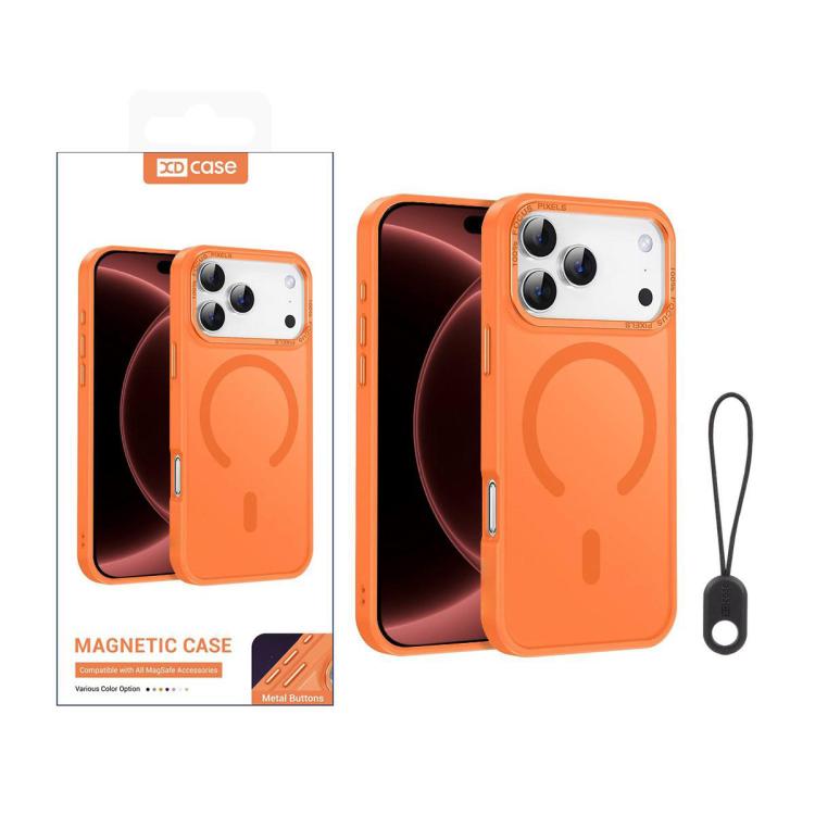XDcase Metal Lens Frame Skin Feel Magnetic Phone Case, For iPhone 17 Pro, For iPhone 17