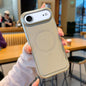 Electroplated PC Side Vegan Leather-Texture MagSafe Phone Case, For iPhone 17 Pro Max, For iPhone 17 Pro, For iPhone 17, For iPhone Air, For iPhone 16 Pro Max, For iPhone 16 Pro