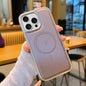 Electroplated PC Side Vegan Leather-Texture MagSafe Phone Case, For iPhone 16, For iPhone 15 Pro Max, For iPhone 15 Pro, For iPhone 15