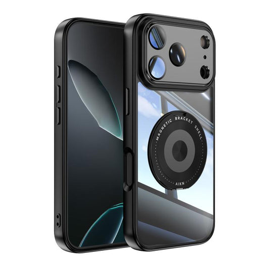 360 Holder Magsafe Acrylic Hybrid TPU Phone Case, For iPhone 17 Pro Max, For iPhone 17 Pro, For iPhone 17