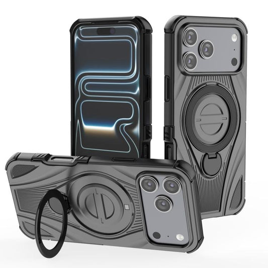 Star Ring Metallic Pivot Bracket Magnetic Phone Case, For iPhone 17 Pro Max, For iPhone 17 Pro, For iPhone 17, For iPhone Air