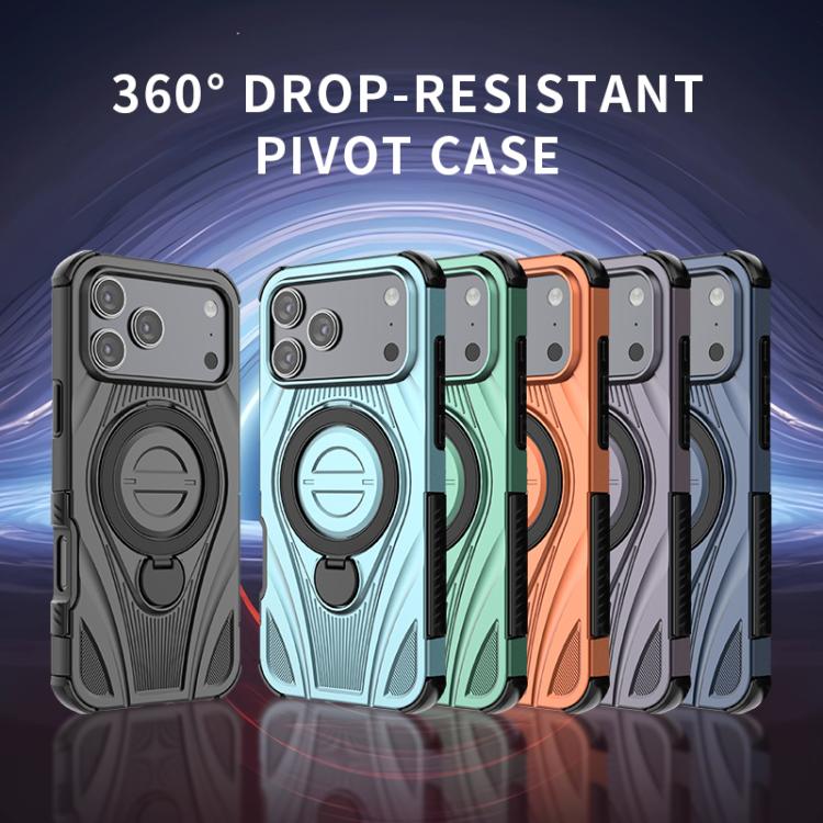 Star Ring Metallic Pivot Bracket Magnetic Phone Case, For iPhone 17 Pro Max, For iPhone 17 Pro, For iPhone 17, For iPhone Air