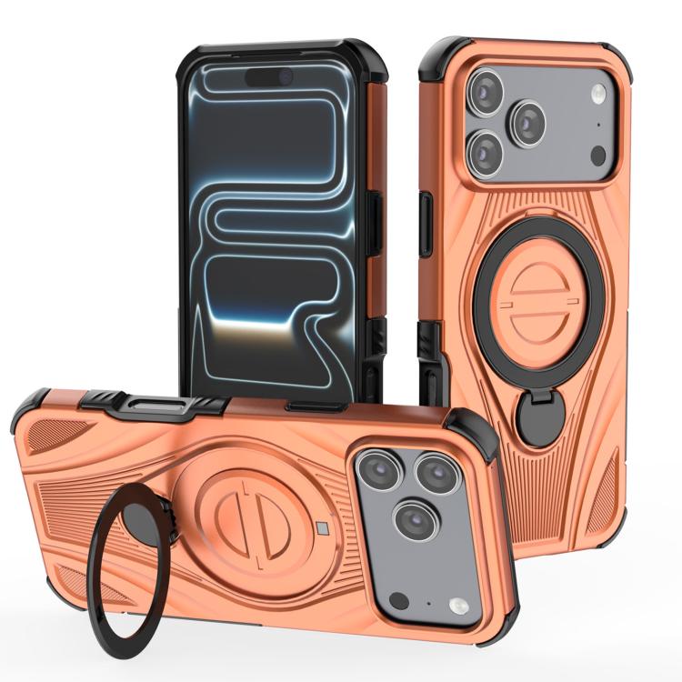 Star Ring Metallic Pivot Bracket Magnetic Phone Case, For iPhone 17 Pro Max, For iPhone 17 Pro, For iPhone 17, For iPhone Air