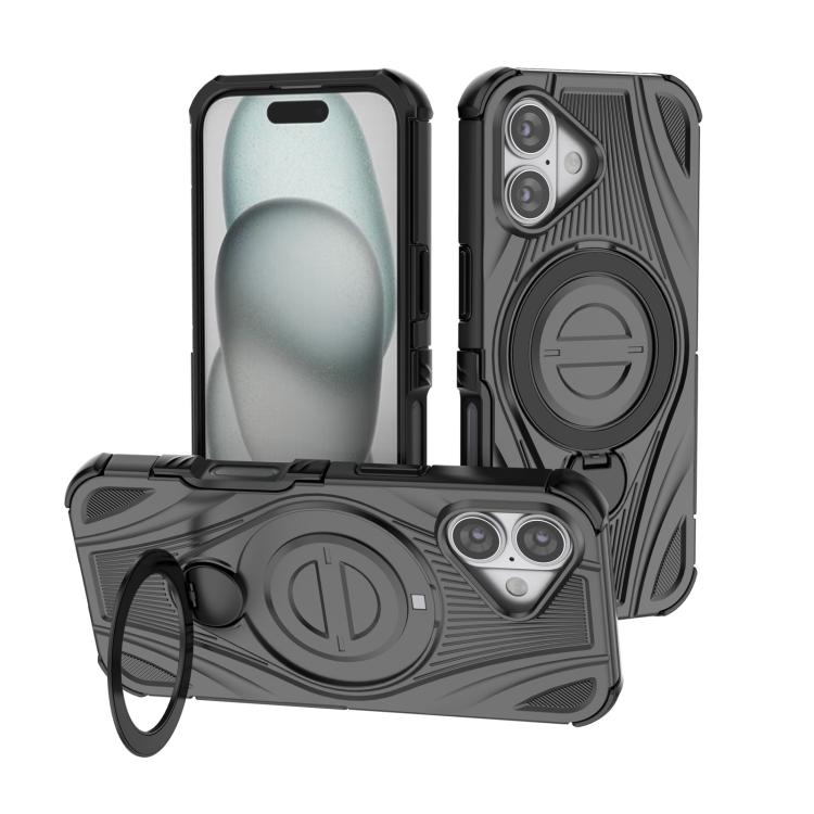 Star Ring Metallic Pivot Bracket Magnetic Phone Case, For iPhone 17 Pro Max, For iPhone 17 Pro, For iPhone 17, For iPhone Air