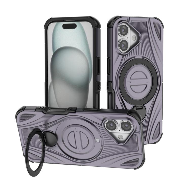 Star Ring Metallic Pivot Bracket Magnetic Phone Case, For iPhone 17 Pro Max, For iPhone 17 Pro, For iPhone 17, For iPhone Air
