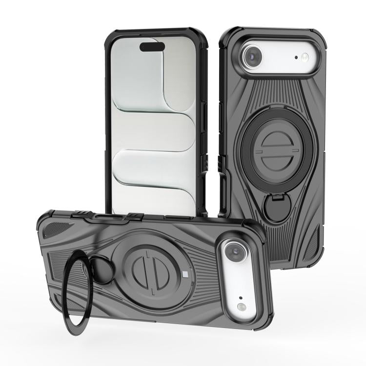 Star Ring Metallic Pivot Bracket Magnetic Phone Case, For iPhone 17 Pro Max, For iPhone 17 Pro, For iPhone 17, For iPhone Air